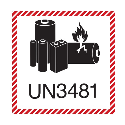 リチウム電池用表示UN3481（輸送物用）
