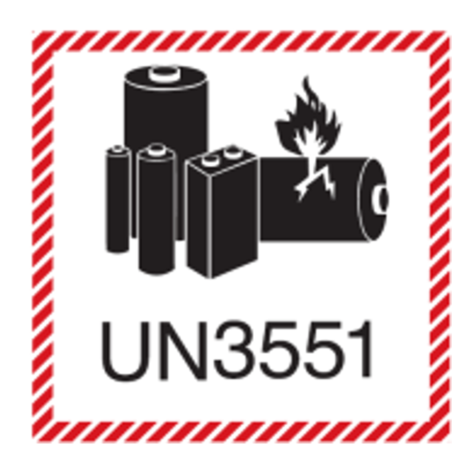 リチウム電池用表示UN3551（輸送物用）