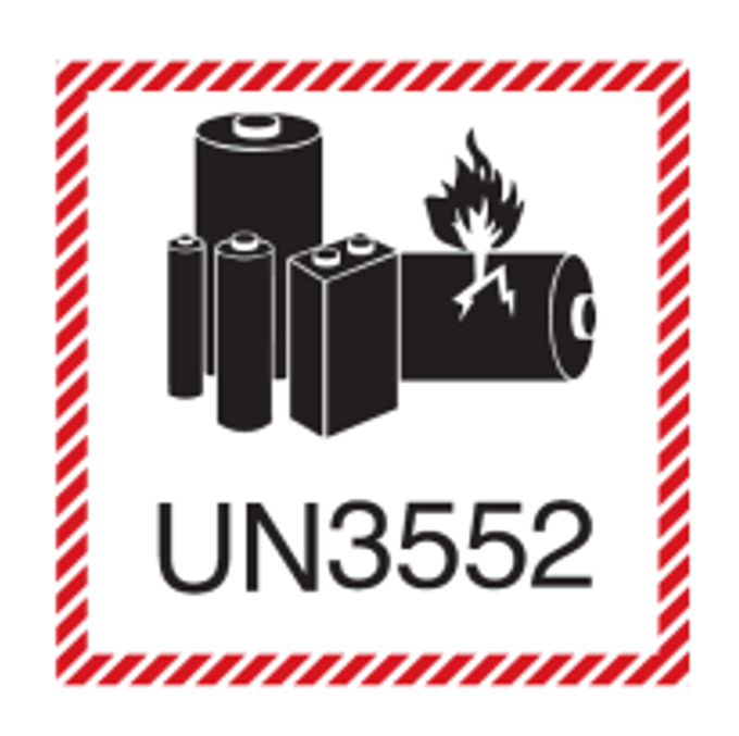 リチウム電池用表示UN3552（輸送物用）