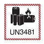 リチウム電池用表示UN3481（輸送物用）