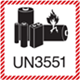 リチウム電池用表示UN3551（輸送物用）