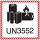 リチウム電池用表示UN3552（輸送物用）